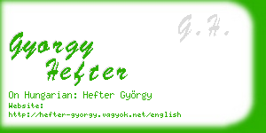 gyorgy hefter business card